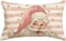 Pink Santa Claus Stripes Throw Pillow Cover, 12 x 20 Inch Pink Christmas Cushion Case Decoration for Sofa Couch